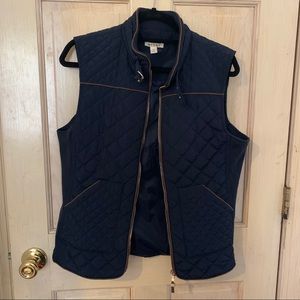 Navy Blue Quilted Vest